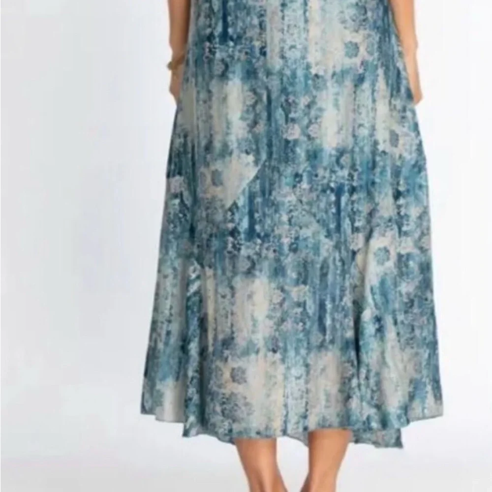 Johnny Was Santorini Maxi Silk Skirt XXL - Picture 5 of 10